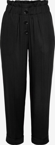 LASCANA Loose fit Pleat-front trousers in Black: front