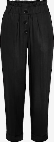 LASCANA Loose fit Pleat-Front Pants in Black: front