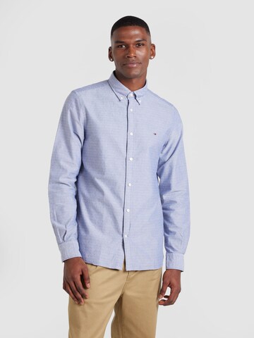 TOMMY HILFIGER Slim fit Overhemd in Blauw: voorkant