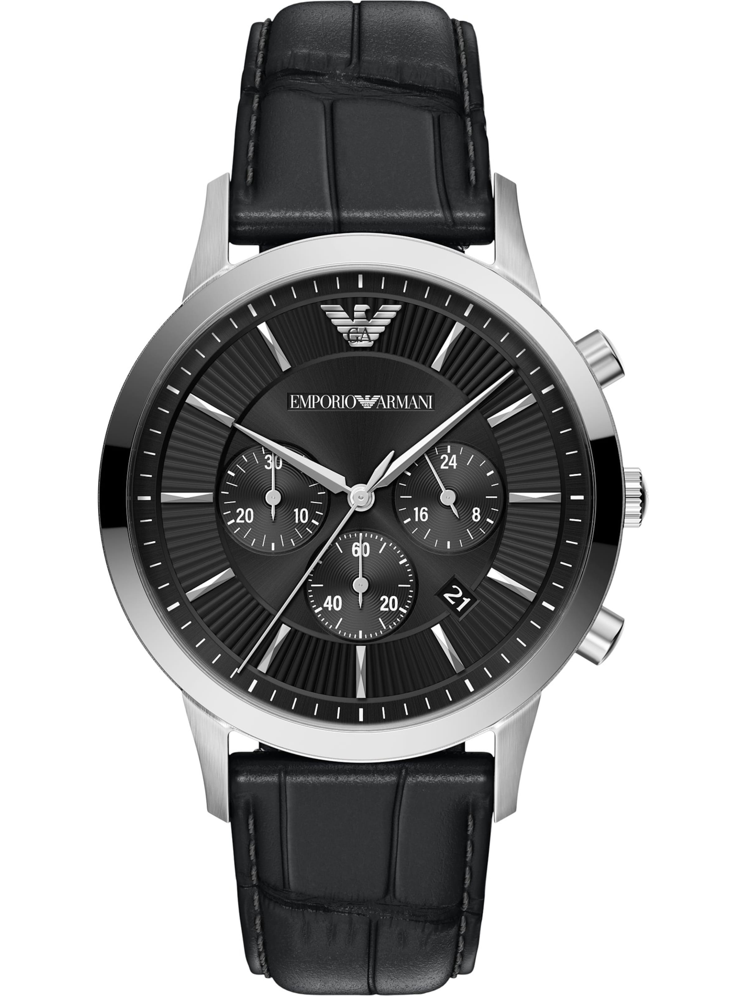 Emporio Armani Uhr in Schwarz: Vorderseite