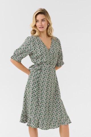 Cream Dress 'Tiah' in Green