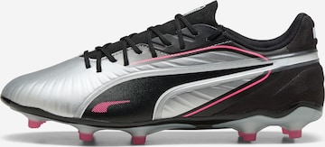 PUMA Soccer Cleats 'King Match' in Silver: front
