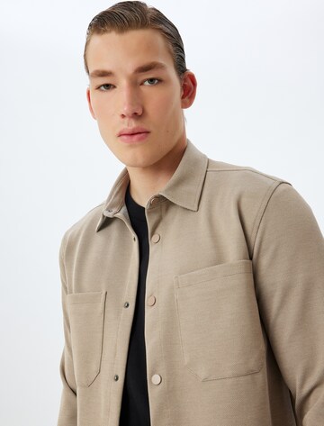 Koton Regular fit Button Up Shirt in Beige