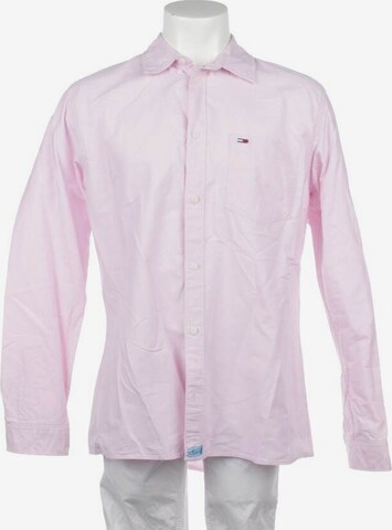Tommy Jeans Freizeithemd / Shirt / Polohemd langarm L in Pink: predná strana