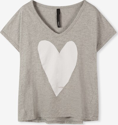 10Days Koszulka 'Heart' w kolorze nakrapiany szary / białym, Podgląd produktu