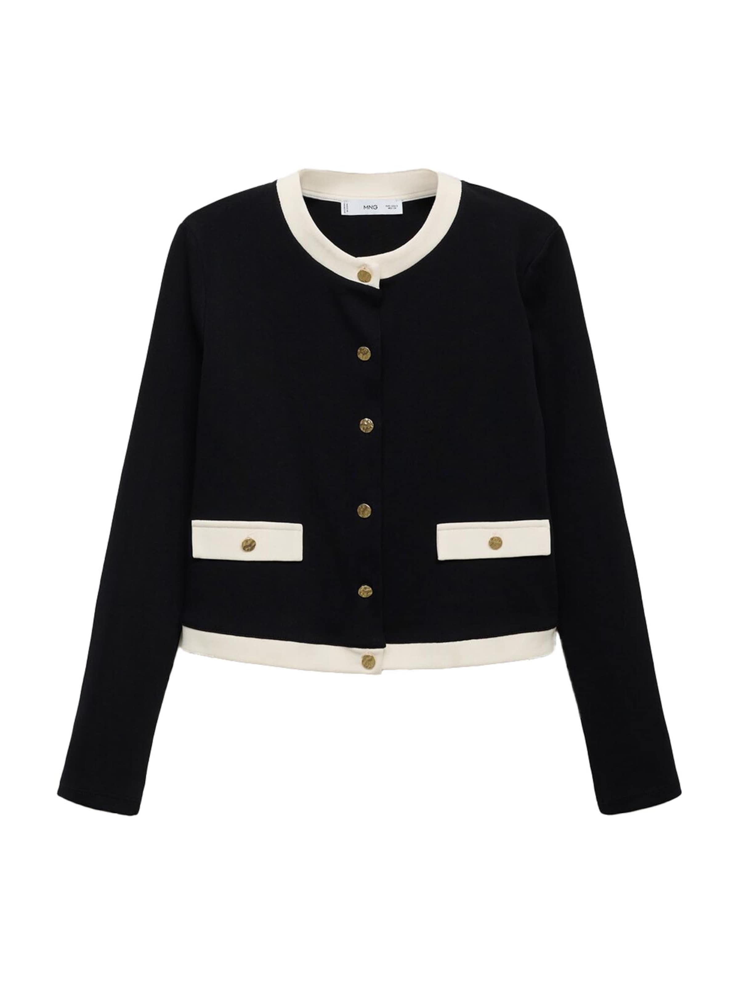 MANGOKardigan 'PERI' - crna boja: prednji dio