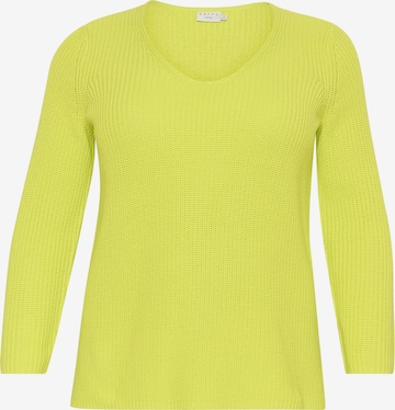 KAFFE CURVE Sweater in Green: front