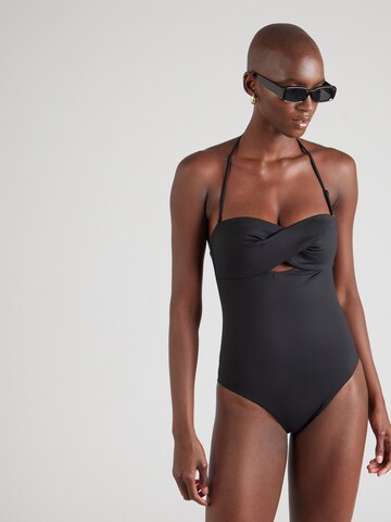 Calvin Klein Swimwear regular Ολόσωμο μαγιό σε μαύρο: μπροστά