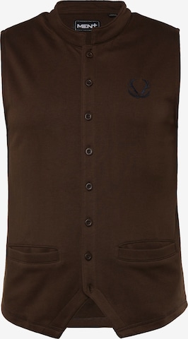 Men Plus Traditional vest in Brown: front