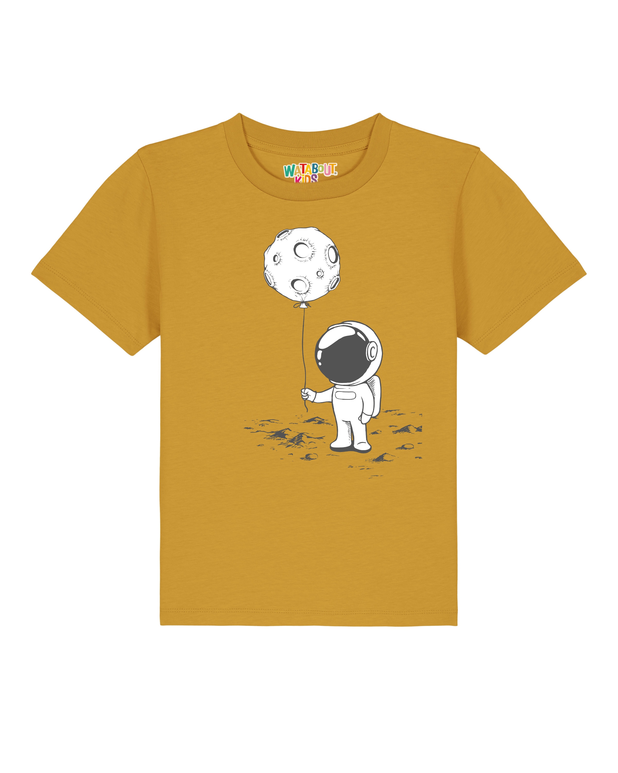 T-Shirt 'Kleiner Astronaut mit Luftballon' watabout.kids en jaune : devant
