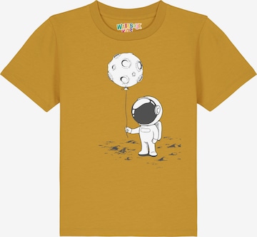 watabout.kids Shirt 'Kleiner Astronaut mit Luftballon' in Yellow: front