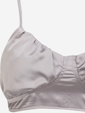 Missguided Tall Bralette Bra in Grey