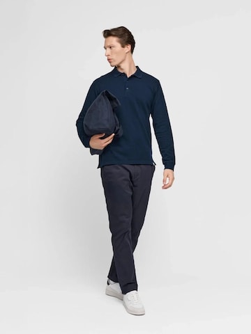 SANVT Shirt 'The Longsleeve Polo Shirt'‌‌‌ in Blau