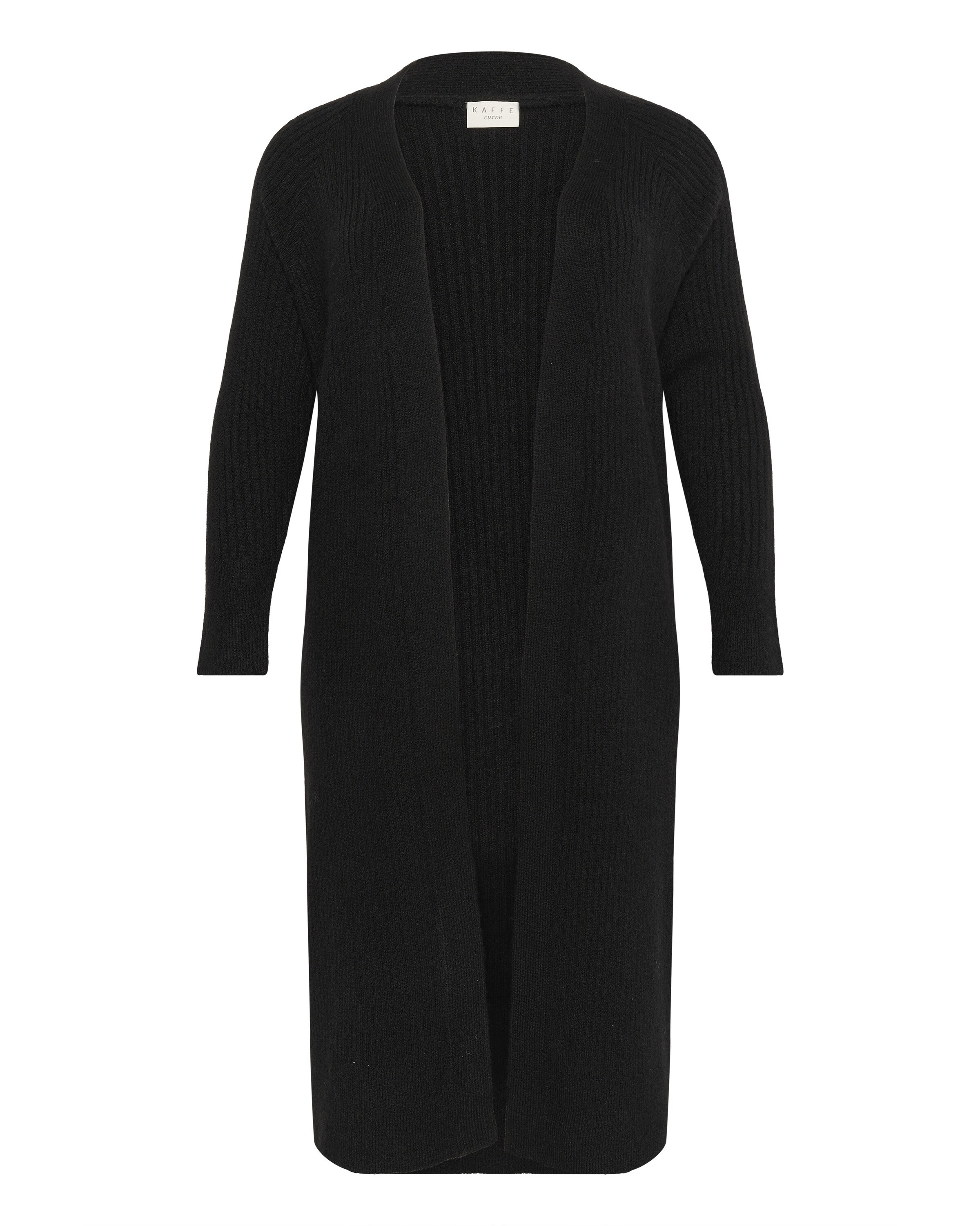 Cardigan 'KCRinye' KAFFE CURVE en noir : devant