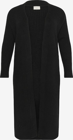 Cardigan 'KCRinye' KAFFE CURVE en noir : devant