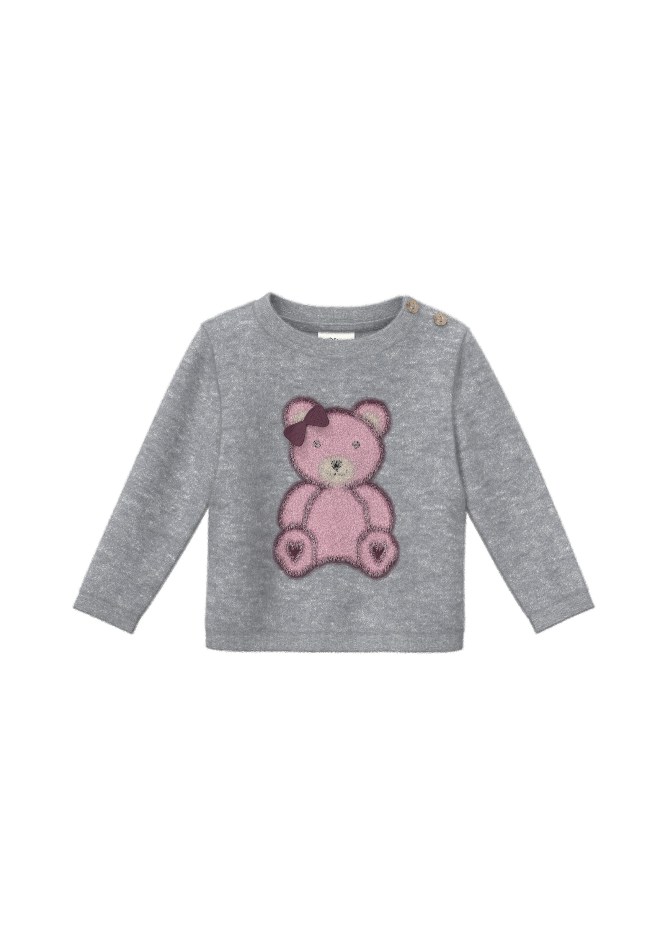 s.Oliver Sweater in 62 in Mottled grey / Rose / Wine red, Item view