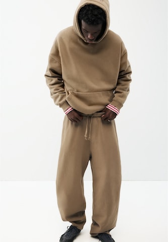 Pull&Bear Baggy Byxa 'STWD' i brun