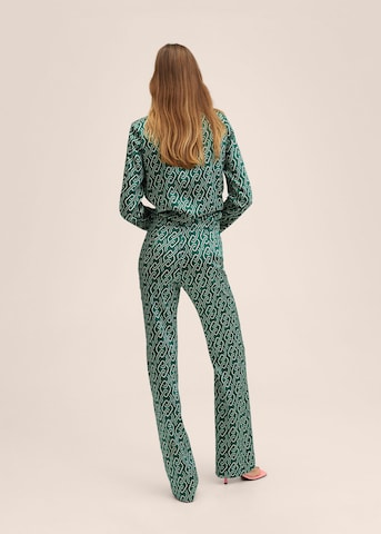 MANGO Bootcut Broek in Groen