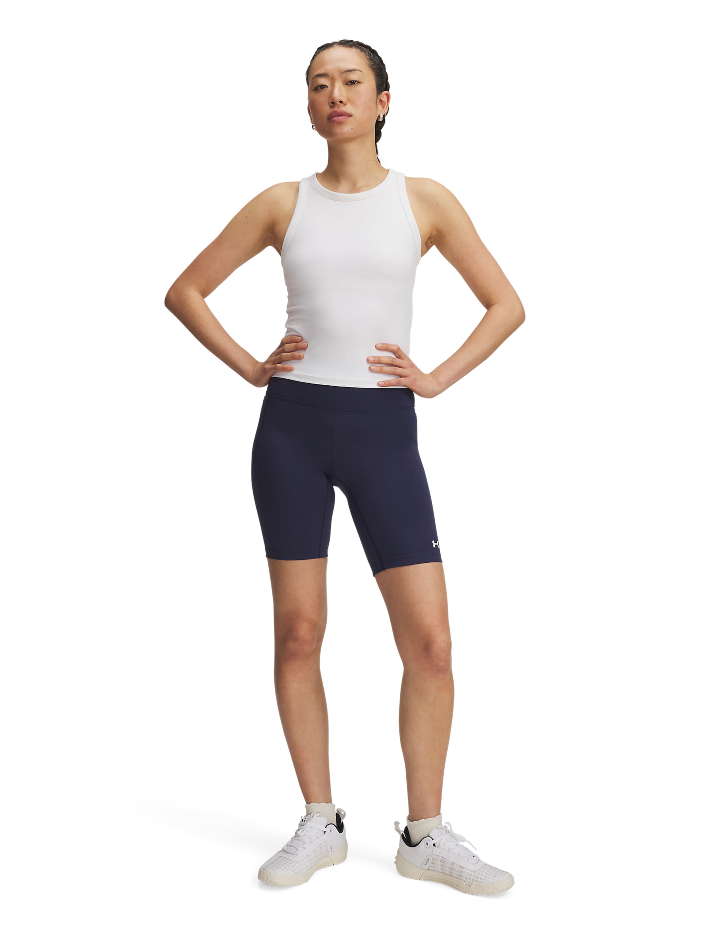 UNDER ARMOUR Skinny Workout Pants 'Motion' in Blue: front