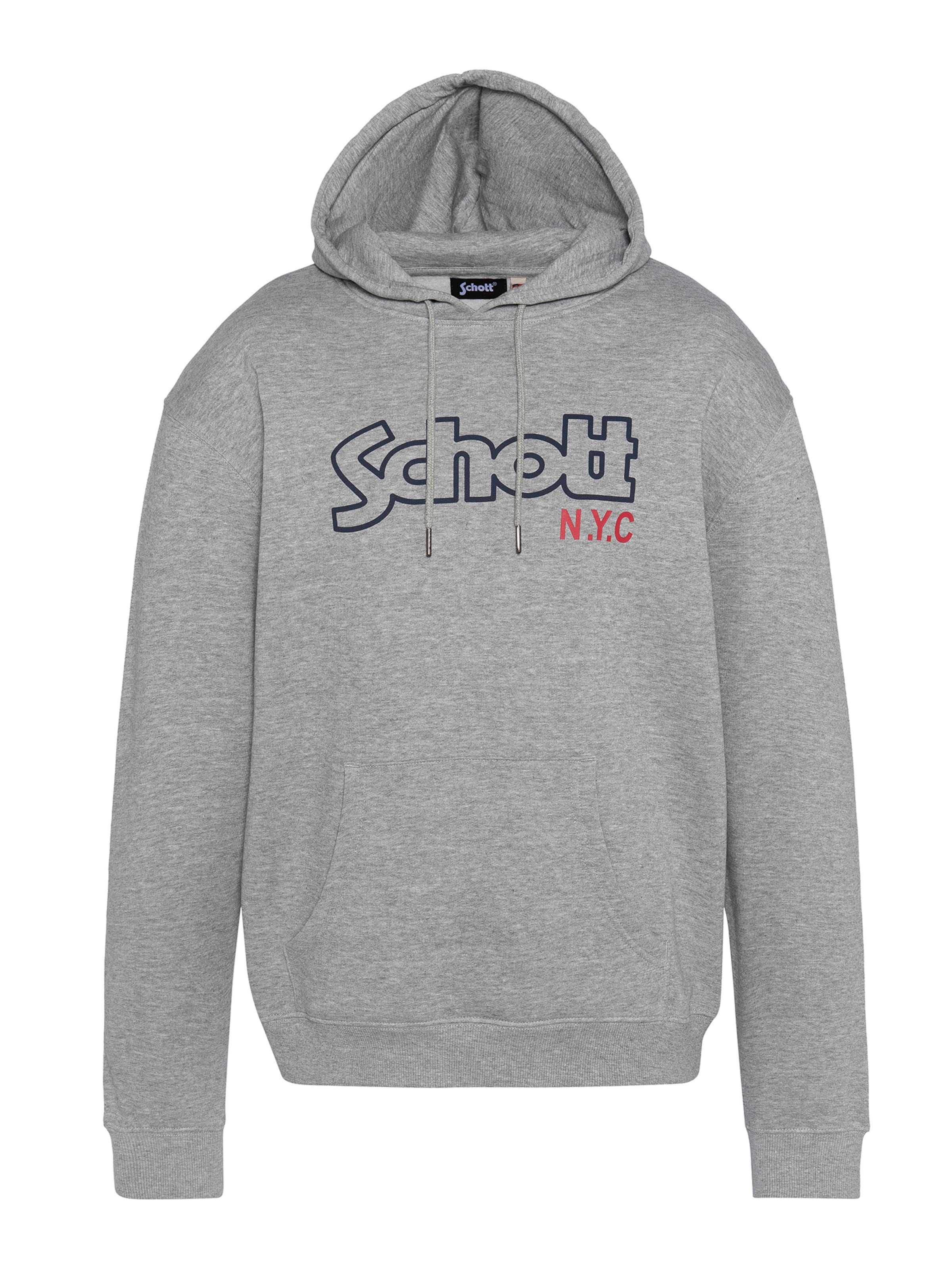 Schott NYC Sweatshirt‌‌‌‌‌‌‌ in Grau: Vorderseite