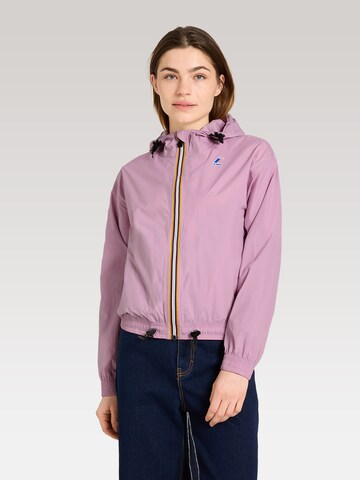 Veste mi-saison K-Way en violet : devant