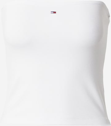 Top 'ESSENTIAL' di Tommy Jeans in bianco: frontale