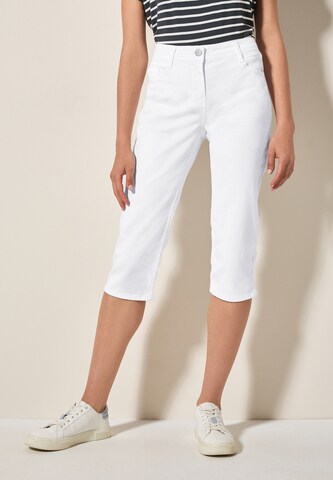 CECIL Slim fit Jeans 'Capri' in White: front