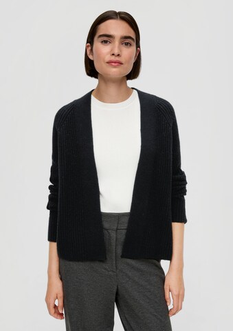 s.Oliver BLACK LABEL Gebreid vest in Zwart: voorkant
