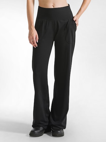 DEHA Wide Leg Hose in Schwarz: Vorderseite