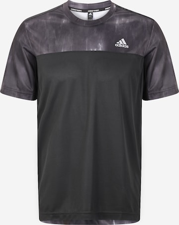 ADIDAS SPORTSWEAR Funkcionalna majica 'Aeroready Workout Chalk Print' | črna barva: sprednja stran