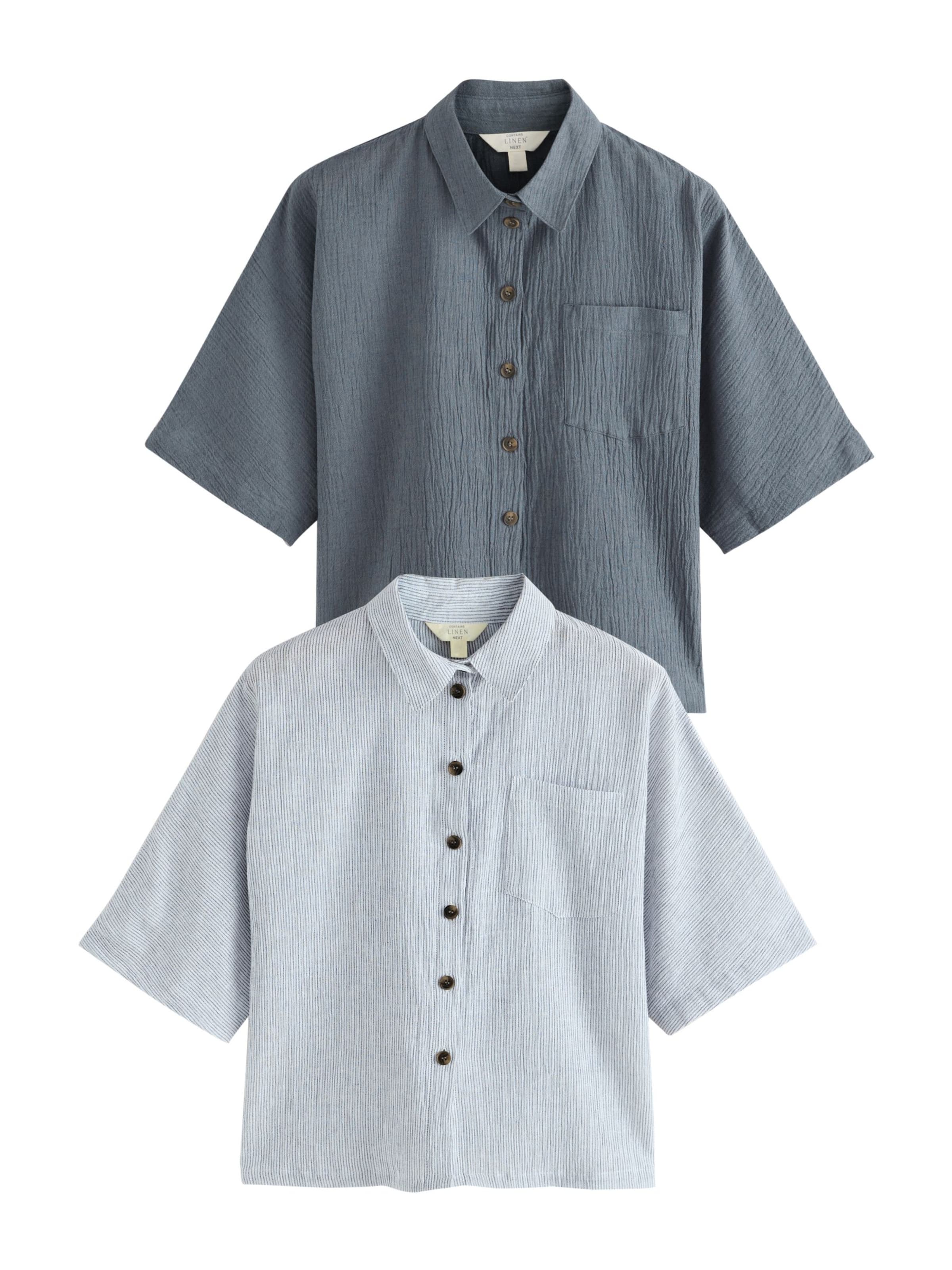Next Blouse in XXL in Light blue / Basalt grey, Item view