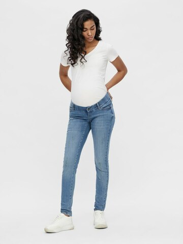 MAMALICIOUS Slimfit Jeans in Blau