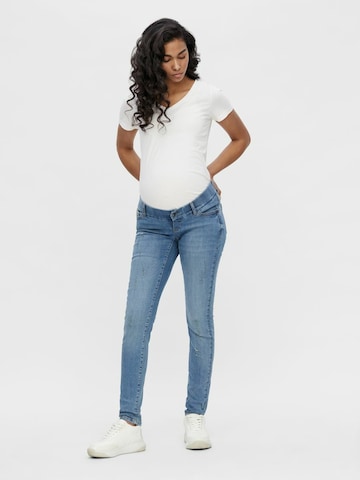 MAMALICIOUS Slimfit Jeans in Blau