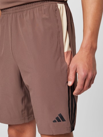 Regular Pantalon de sport 'Colorblock 3-Stripes' ADIDAS PERFORMANCE en marron