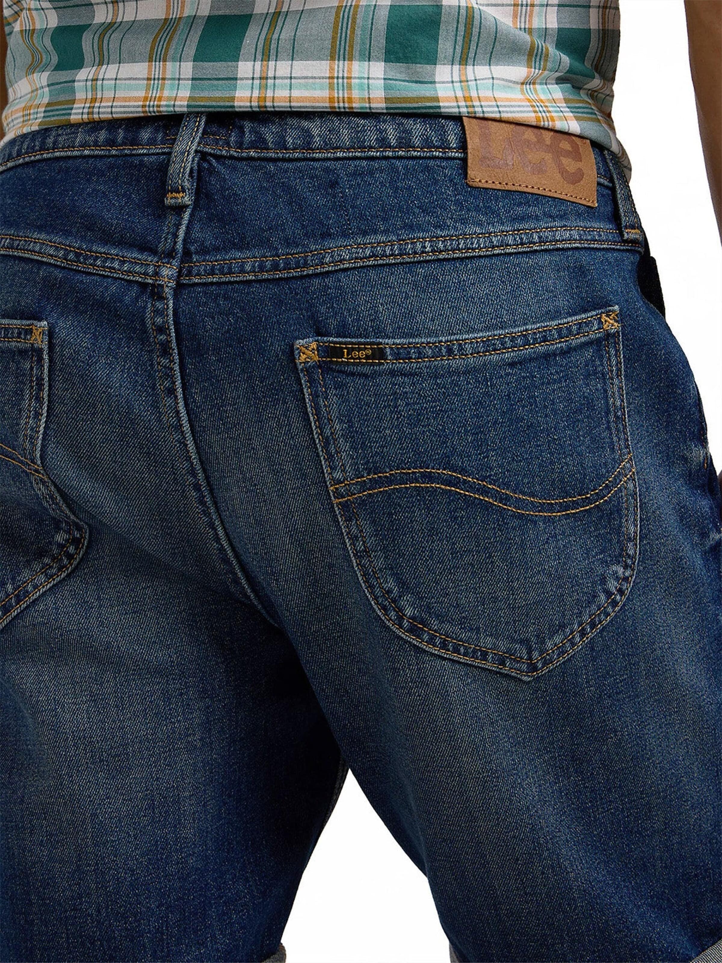 Lee Slimfit Jeans 'RIDER SHORTS' in Blauw