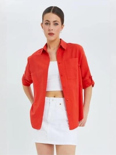 MixRay Blusa em M em vermelho, Vista do artigo
