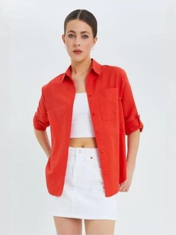 MixRay Bluse in Rot: Vorderseite