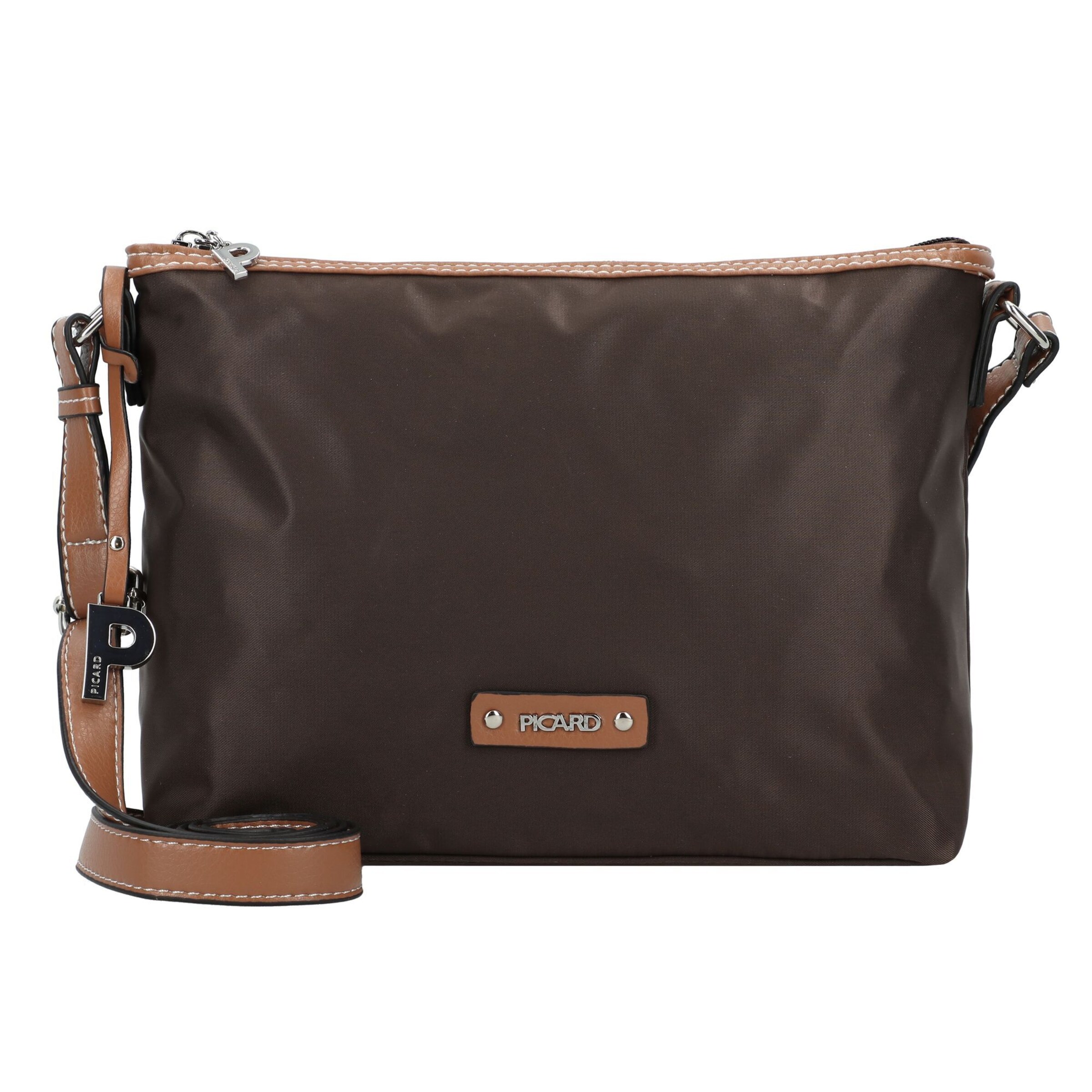Sac à bandoulière Picard en marron : devant