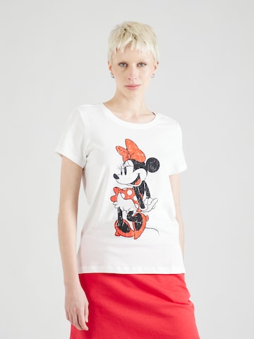 ONLY Shirt 'MICKEY MINNIE' in White: front