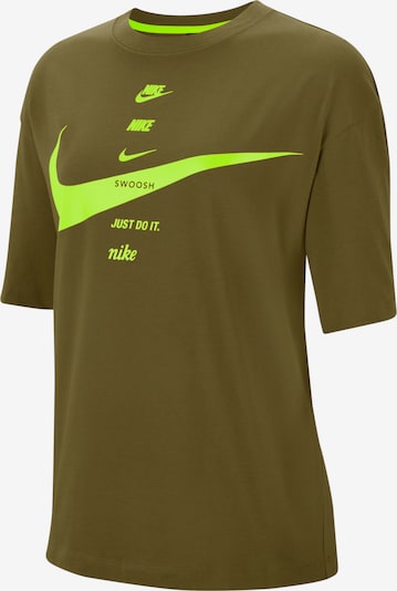 Nike Sportswear Shirt in oliv / neongrün, Produktansicht