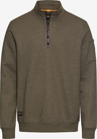 CAMEL ACTIVE Sweatshirt mit Troyerkragen in Grün: Vorderseite