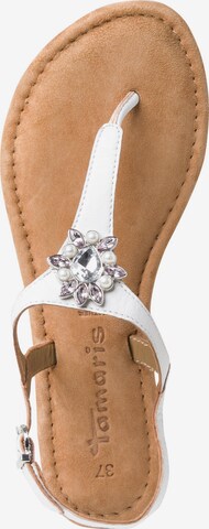 TAMARIS T-Bar Sandals in White