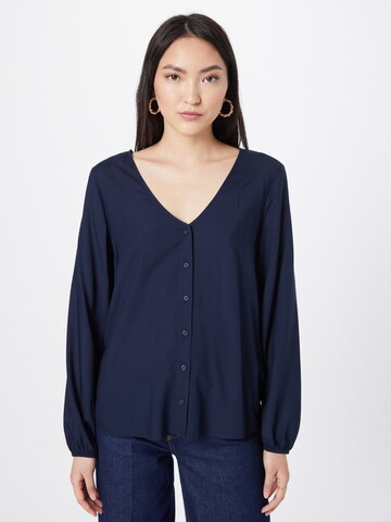 TOM TAILOR DENIM Bluse in Blau: predná strana