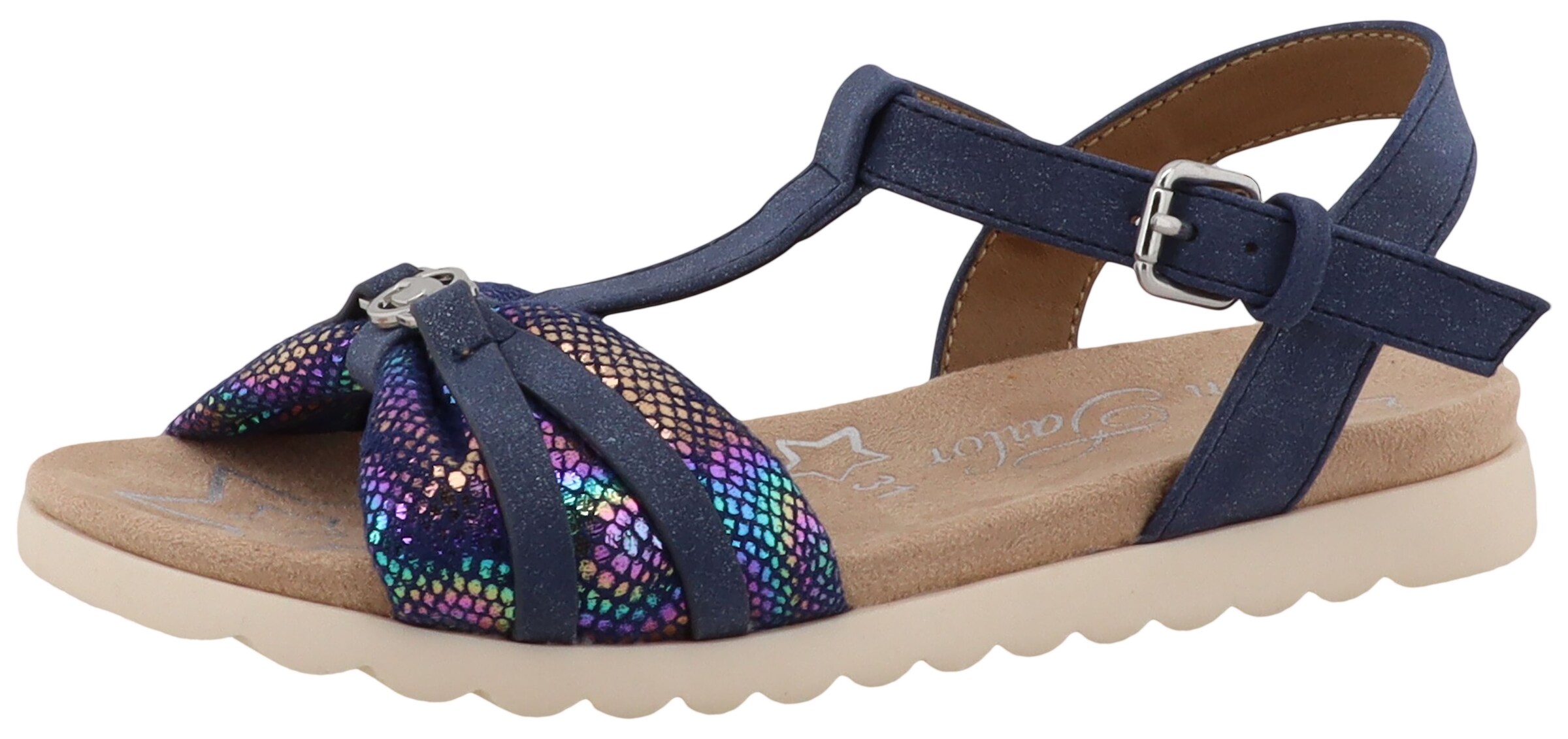 TOM TAILOR T-Bar Sandals in Blue: front