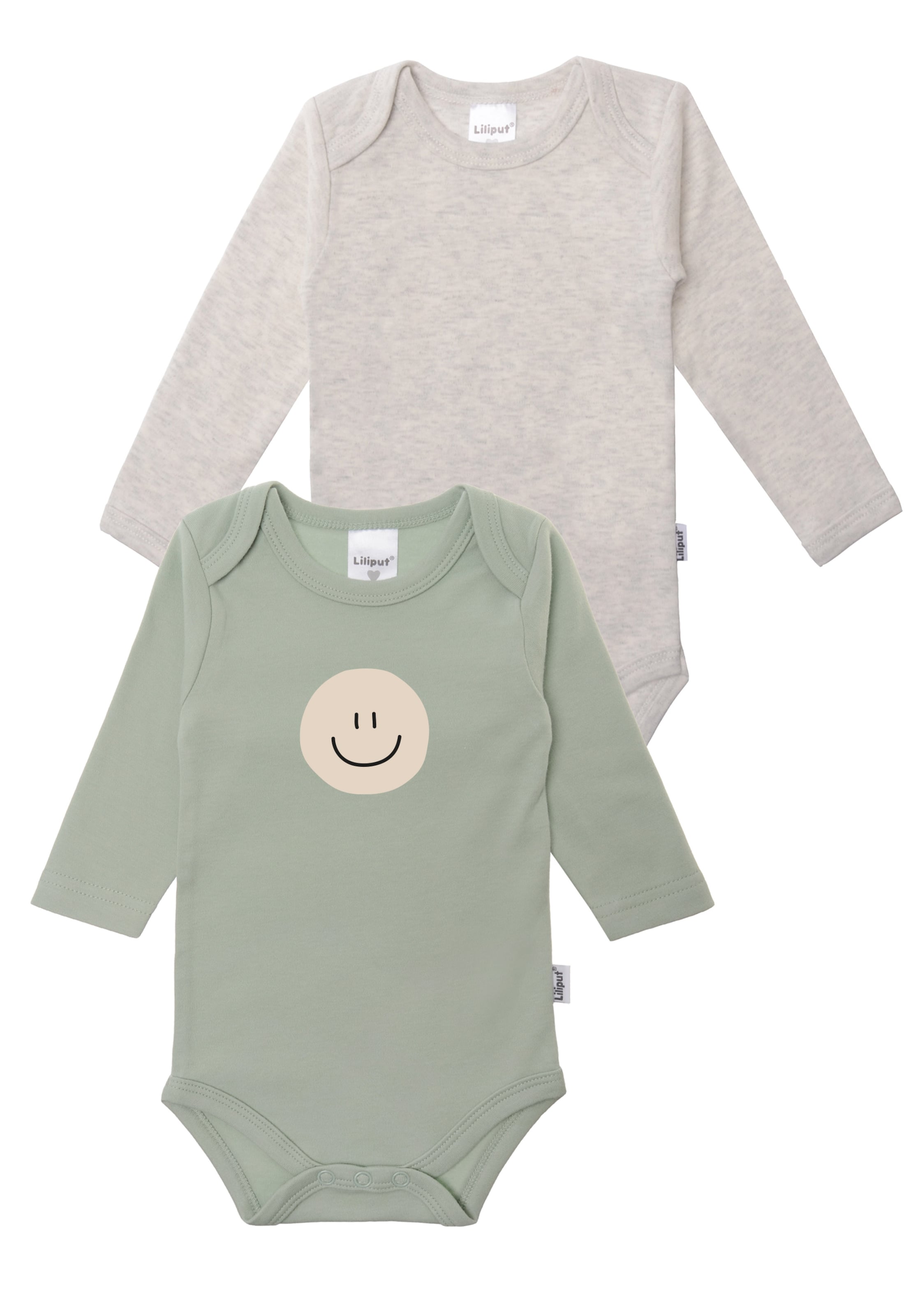 LILIPUT Romper/Bodysuit 'Smiley' in Grey: front