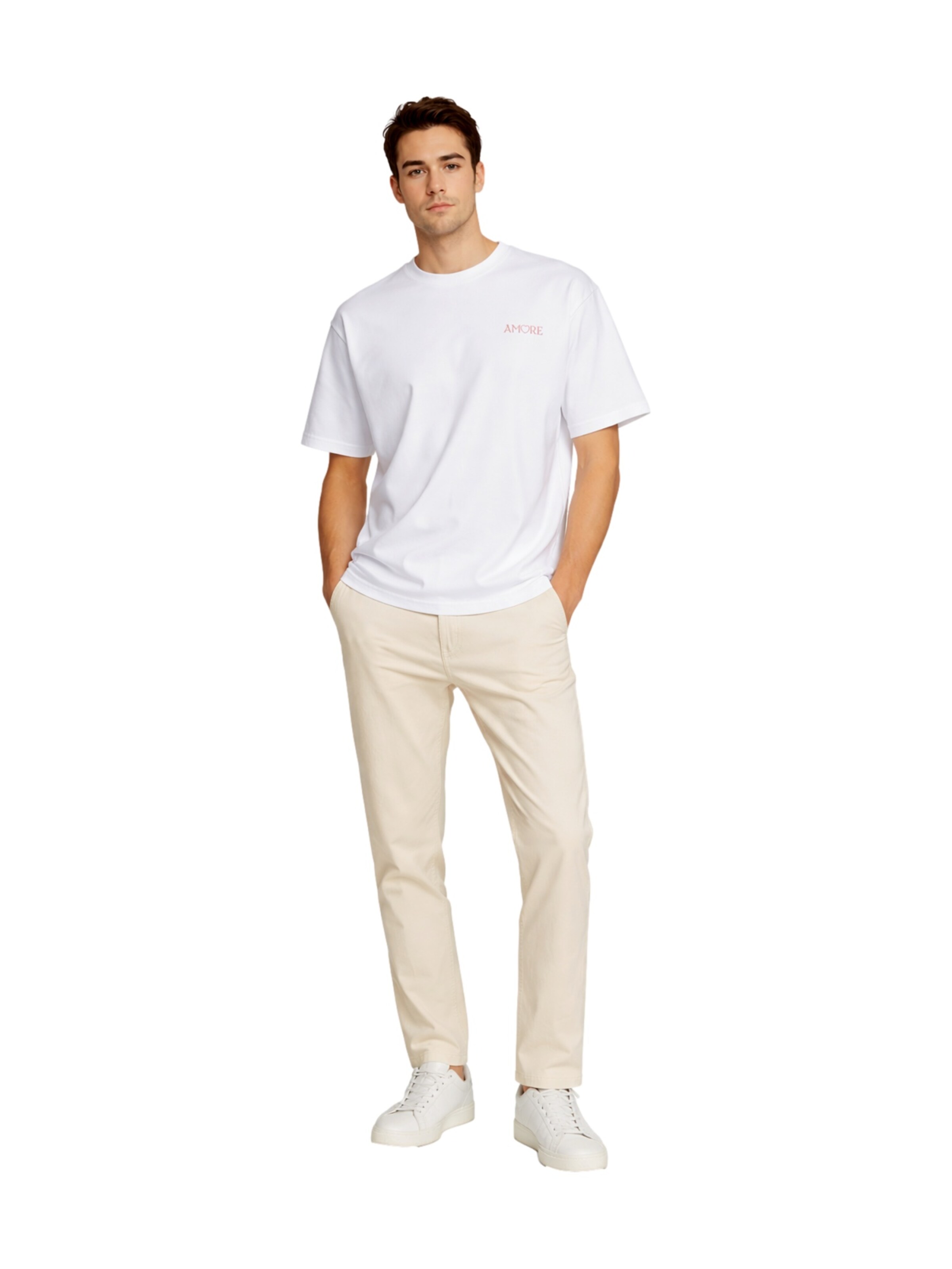 Only & Sons T-Shirt 'Caspian Airflex Amore' in Weiß