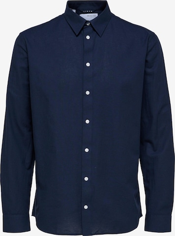 SELECTED HOMME - Camisa clássica em azul: frente