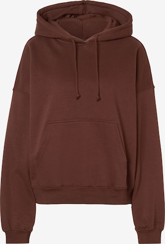 Sweat-shirt 'Lotte' WEEKDAY en marron : devant