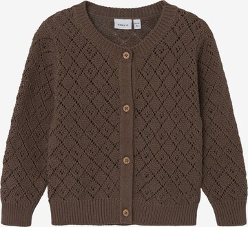 NAME IT Knit Cardigan in Brown: front