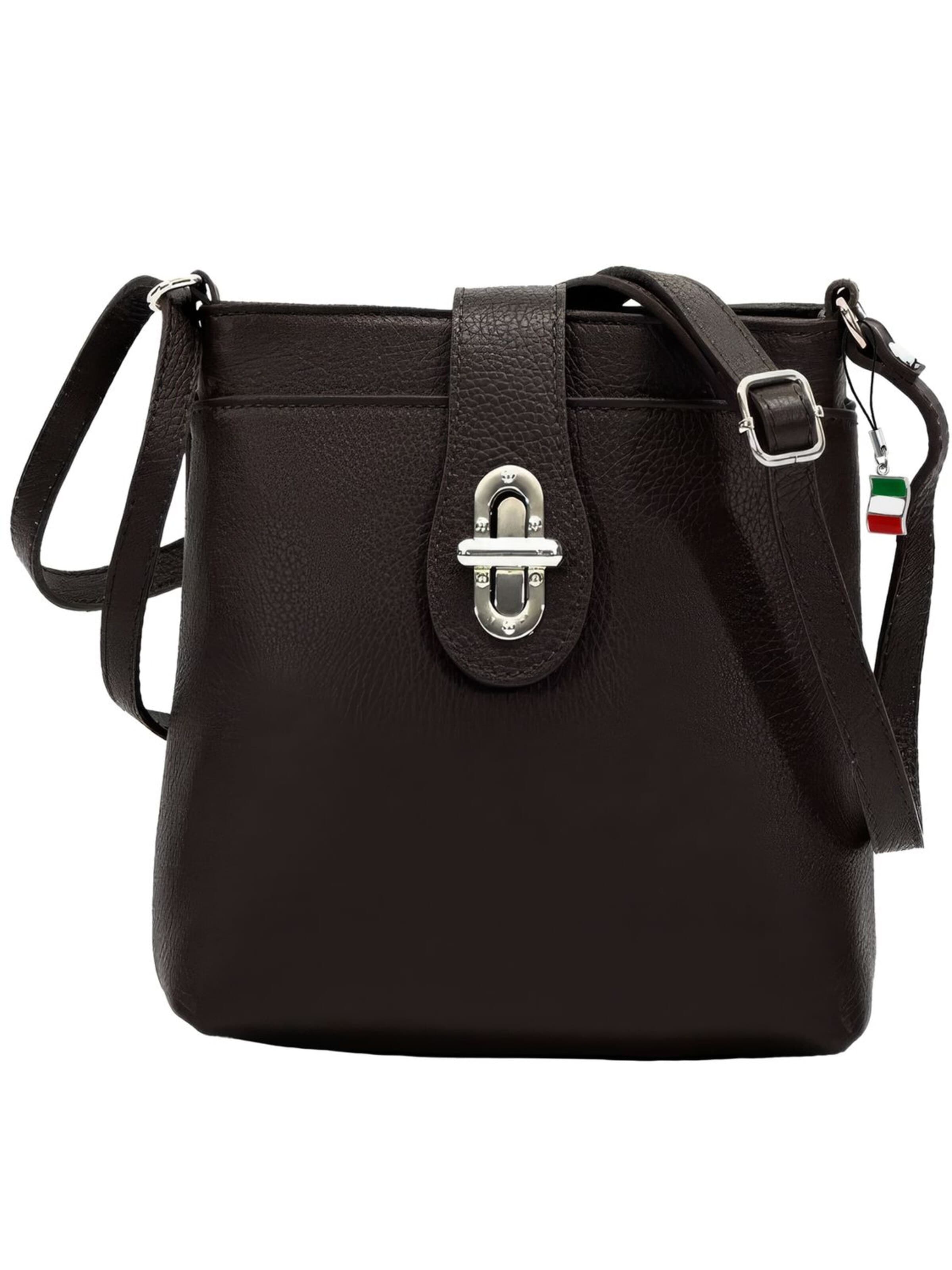 Sac bandoulière Florence en marron : devant